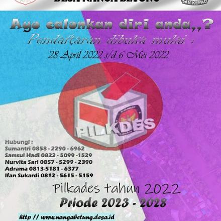 PERSYARATAN PENCALONAN KADES DESA NANGA BETUNG TAHUN 2022