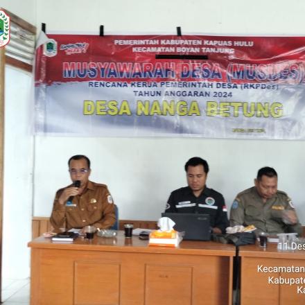 PENETAPAN RKPDES DESA NANGA BETUNG TAHUN 2024